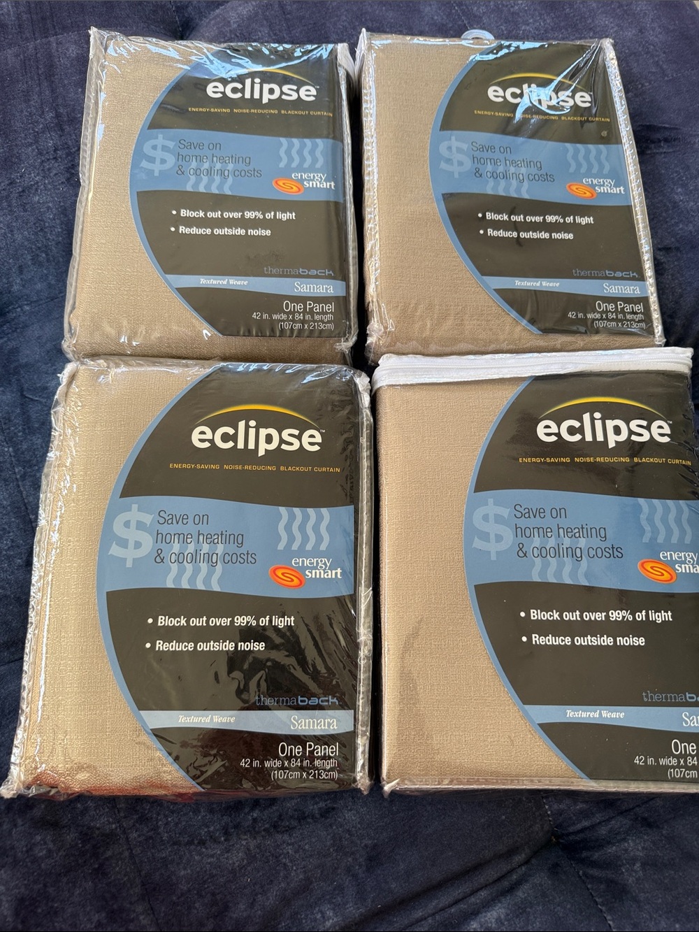 Eclipse Samara Blackout Curtain Panel - Taupe Beige